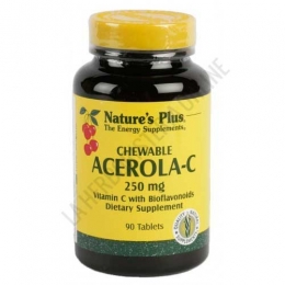 Acerola C 250 mg. Natures Plus 90 comprimidos masticables