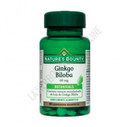 Ginkgo Biloba 60 mg. Natures Bounty 60 comprimidos