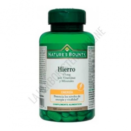 Hierro 15 mg. con vitaminas y minerales Natures Bounty 100 comprimidos