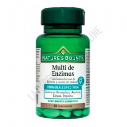 Multi de Enzimas con Betaina y Aceite Menta Natures Bounty 90 comprimidos