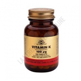 Vitamina K natural 100 mcg. Solgar 100 comprimidos