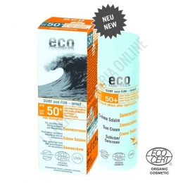 Crema Solar Corporal mineral Surf & Fun con Color SPF50+ Eco Cosmetics 50 ml.