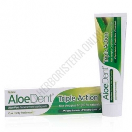 Dentífrico natural de Aloe Vera sin flúor Aloedent Triple Acción 100 ml.