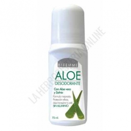Desodorante Aloe Vera y Salvia sin aluminio Ynsadiet roll on 75 ml.
