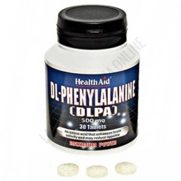 DLPA (DL-Fenilalanina) 500 mg. Health Aid 30 comprimidos