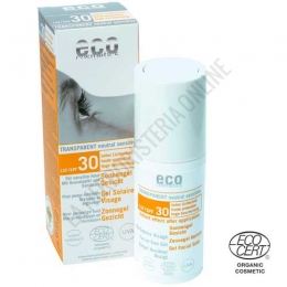 Protector Solar Facial mineral Gel transparente SPF30 Eco Cosmetics 50 ml.