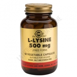 L-Lisina 500 mg. en forma libre Solgar 50 cápsulas