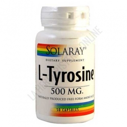 L-Tirosina L-Tyrosine 500 mg. en forma libre Solaray 50 cápsulas