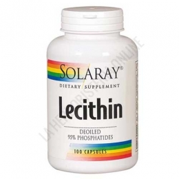 Lecithin lecitina de soja Solaray 100 cápsulas