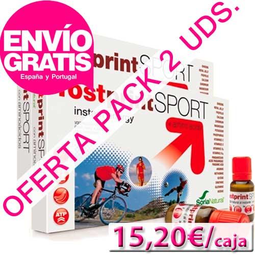 OFERTA CON ENVIO GRATIS - Pack 2 uds. Fostprint Sport Soria Natural total  40 viales, SORIA NATURAL