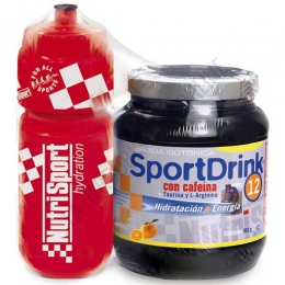 SportDrink con cafeína Nutrisport sabor naranja bote 990 gr.