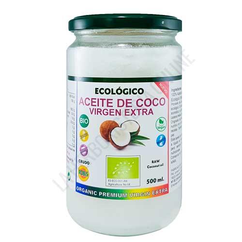 Aceite de Coco Organic Premium virgen extra Bio prensado en frío Robis 500 ml.