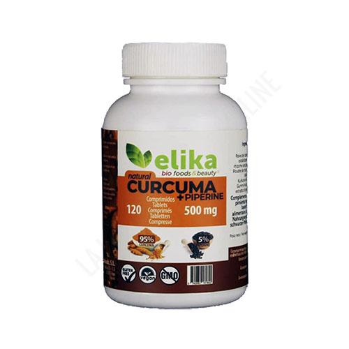 Cúrcuma + Piperina 500 mg. Elikafoods 120 comprimidos