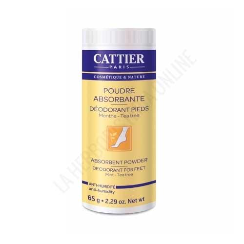 Desodorante para pies polvos absorventes Cattier 65 gr.