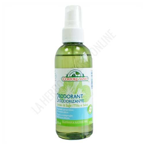 Desodorante natural Tilo y Salvia Corpore Sano spray 150 ml.