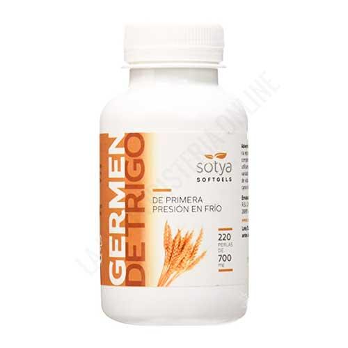 Germen de trigo Sotya 700 mg. 220 perlas - El Germen de trigo de Sotya aporta una serie de nutrientes que favorecen el mantenimiento de los niveles de colesterol as como la salud de la piel, el cabello y las uas. Con propiedades antioxidantes y reguladoras del sistema nervioso.