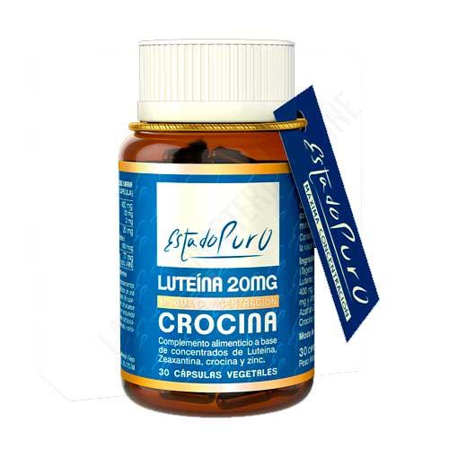 Luteína 20 mg. Crocina Estado Puro Tongil 30 cápsulas - Luteína 20 mg. con Crocina Estado Puro de Tongil es un complemento alimenticio a base de concentrados de Luteína, Zeaxantina, Crocina y Zinc.