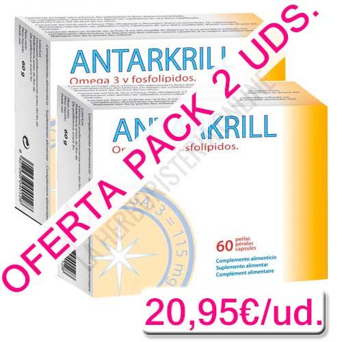 OFERTA - Pack 2 uds. Antarkrill Aceite de Krill 500 mg. Bioserum 60 perlas