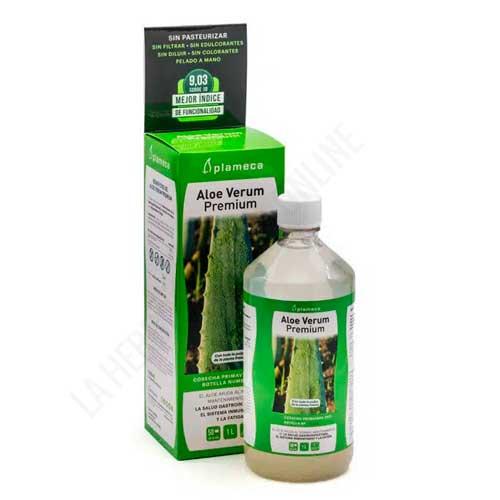 Aloe Verum Premium con su  pulpa, sin pasteurizar y de cultivo ecolgico Plameca 1 litro