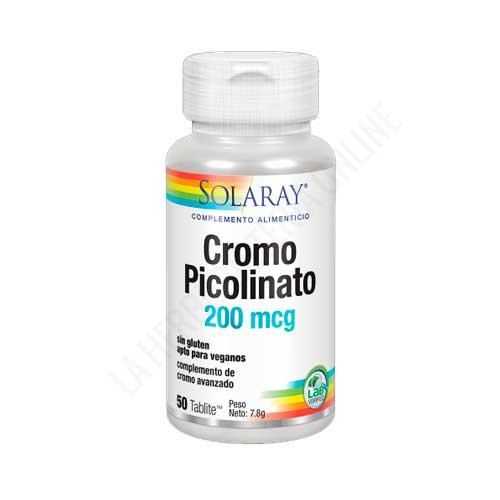 Cromo Picolinato Solaray 200 mcg 50 comprimidos