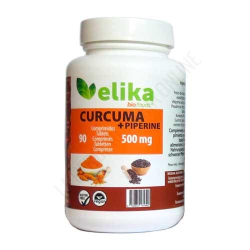 Cúrcuma + Piperina 500 mg. Elikafoods 90 comprimidos