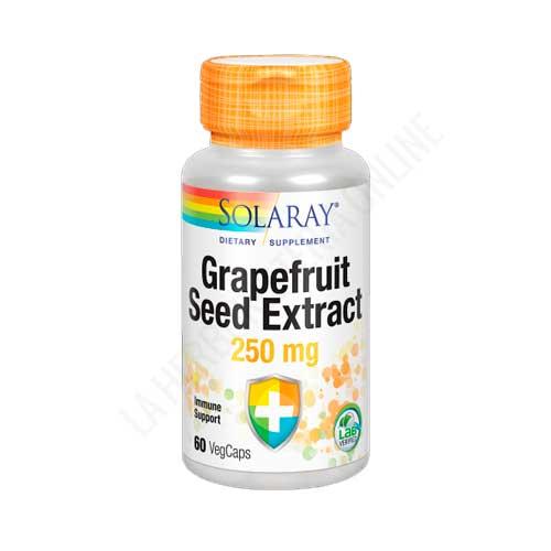 Grapefruit Seed Extract (extracto de semilla de pomelo) Solaray 60 cpsulas - Grapefruit Seed cpsulas de Solaray es una composicin a base de concentrado de semilla de pomelo, recomendable como primera lnea de defensa en mltiples trastornos.