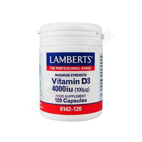 Vitamina D3 4000 UI 100 µg Lamberts 120 cápsulas 