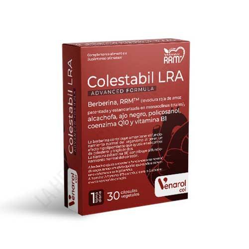 OFERTA Colestabil LRA Advanced Venarol Herbora 30 cpsulas vegetales - Colestabil LRA Advanced de Herbora. Producto a base de Berberina, RRM (levadura roja de arroz patentada y estandarizada en monacolinas totales), alcachofa, ajo negro, policosanol, coenzima Q10 y vitamina B1. La berberina contribuye a mantener el funcionamiento normal del organismo al tener un efecto hipolipemiante que ayuda en el control de colesterol y triglicridos
