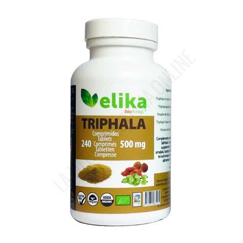 Triphala 500 mg. Elikafoods 240 comprimidos - Los comprimidos de Triphala de Elikafoods contienen un 98% de polvo de Triphala,  frmula a base de hierbas que se utiliza en la antigua ciencia del Ayurveda.  La palabra Triphala se traduce como tres frutas, que son Amla (o Amalaki), Bibhitaki y Haritaki. Envase para 2 meses.