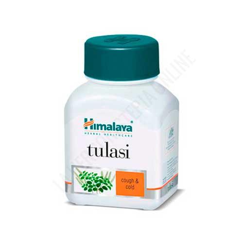 Tulasi Holy Basil Himalaya Herbals 60 cpsulas - Tulasi (albahaca santa) es una planta sagrada del hinduismo que se utiliza en la tradicin ayurvdica para apoyar la salud respiratoria, por sus cualidades antiinflamatorias y antialrgicas.