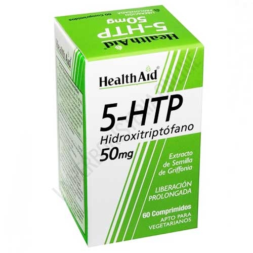 5-HTP Hidroxitriptófano 50 mg. Health Aid 60 comprimidos - 5-HTP de Health Aid contiene 50 mg. de Hidroxitriptófano proveniente de extracto de semilla de Griffonia.