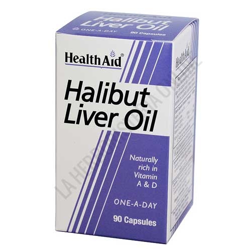 Aceite de hígado de halibut Health Aid 90 cápsulas