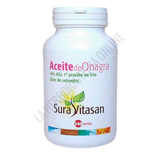 Aceite de Onagra de cultivo orgánico 500 mg. Sura Vitasan 540 perlas