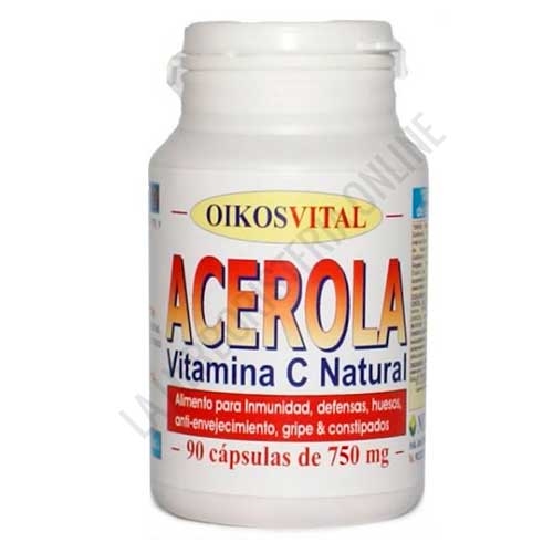 Acerola con Vitamina C Oikos 750 mg. 90 cápsulas