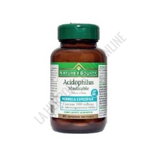 Acidophilus sabor fresa Natures Bounty 60 comprimidos masticables