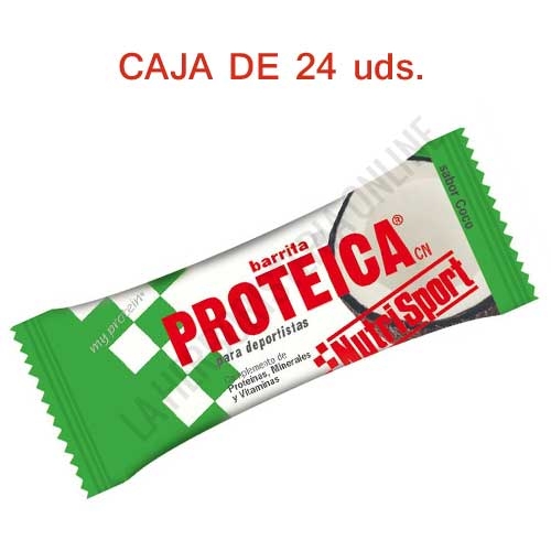 Caja 24 barritas Proteicas Nutrisport sabor coco 46 gr. - 