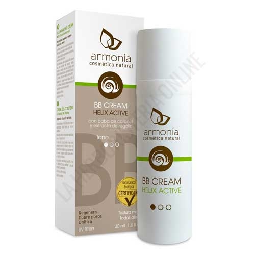 Crema Facial BB Cream tono claro Helix Active Baba de Caracol Ecológica Armonía 30 ml.