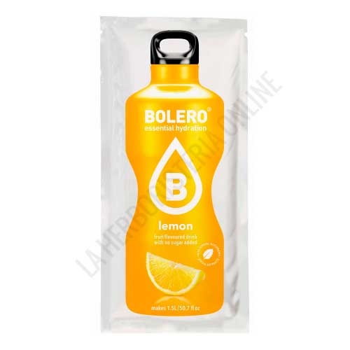 Bebida refrescante sin azúcar baja en calorías Bolero sabor Limón 9 gr. (equivale a 1,5 l.)