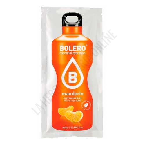 Bebida refrescante sin azúcar baja en calorías Bolero sabor Mandarina 9 gr. (equivale a 1,5 l.)