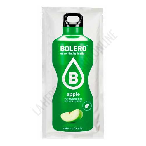 Bebida refrescante sin azúcar baja en calorías Bolero sabor Manzana 9 gr. (equivale a 1,5 l.)
