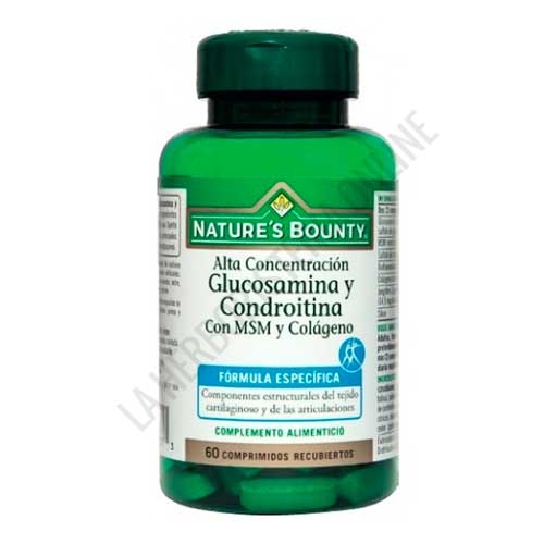 Glucosamina Condroitina con MSM y Colágeno Natures Bounty 60 comprimidos