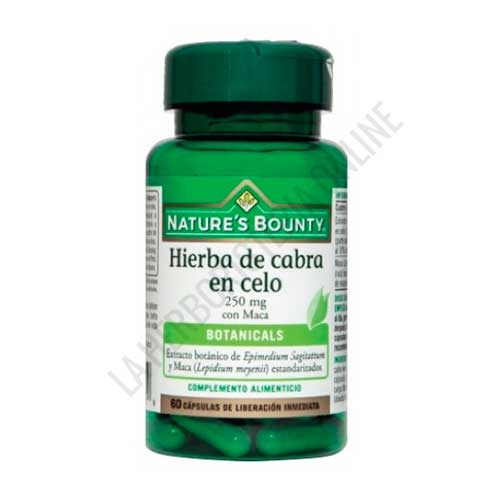 Hierba de Cabra en Celo 250 mg. con Maca Natures Bounty 60 cápsulas - PRODUCTO DESCATALOGADO POR EL LABORATORIO FABRICANTE.