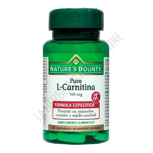 L-Carnitina 500 mg. Natures Bounty 30 comprimidos