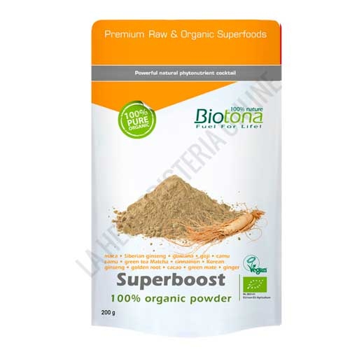 Superboost Raw 100% polvo orgánico BIO Biotona 200 gr.