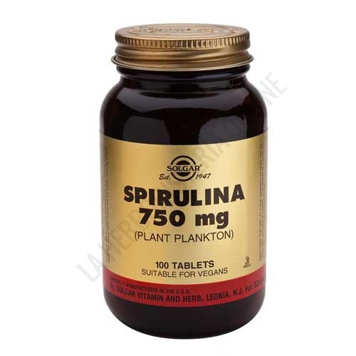Spirulina 750 mg. Solgar 80 cápsulas vegetales
