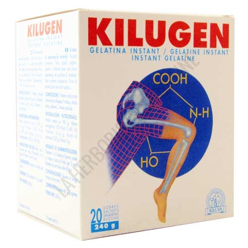 Kilugen Gelatina Instant Laboratorios Abad (anteriormente Kiluva) 20 sobres