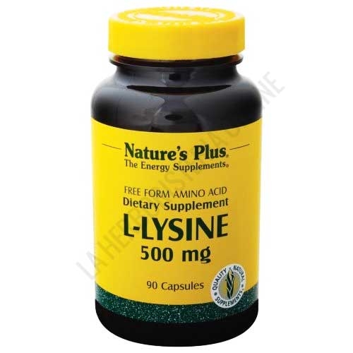 L-Lisina 500 mg. en forma libre Natures Plus 90 cpsulas