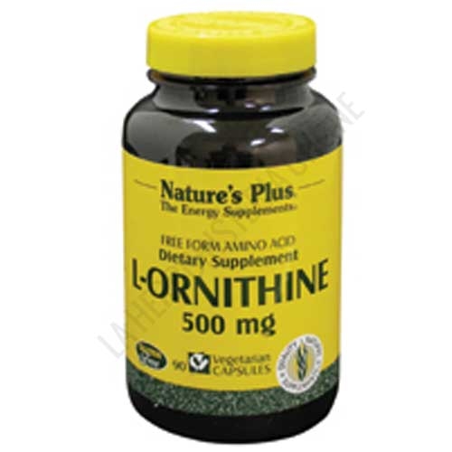 L-Ornitina 500 mg. en forma libre Natures Plus 90 cpsulas