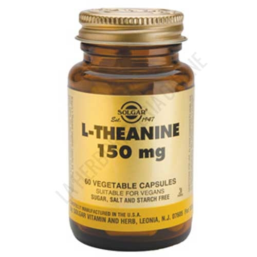 L-Teanina 150 mg. en forma libre Solgar 60 cpsulas