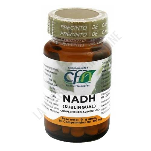 NADH sublingual 10 mg. CFN 30 comprimidos - El NADH (nicotinamida adenín dinucleótido reducido) es una coenzima que juega un papel importante en la producción de energía a nivel celular, favoreciendo la resistencia física y mental.